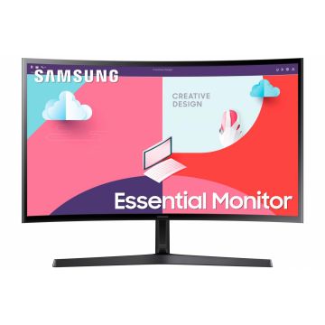 MONITOR SAMSUNG LS24C366EAUXEN 24 inch, Curvature: 1800R , Panel Type: VA, Resolution: 1920x1080, Aspect Ratio: 16:9, Refresh Rate:60Hz, Response time GtG: 4ms, Brightness: 250 cd/m², Contrast (static): 3000 : 1, Viewing angle: 178º(R/L), 178º(U/D), Colo