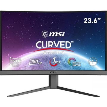 MSI Monitor Gaming VA LED MSI 23.6, G24C4 E2, Ecran Curbat, Full HD (1920 x 1080), HDMI, DisplayPort, 180 Hz, 1 ms, Negru