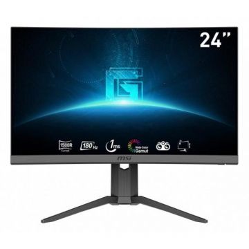MSI Monitor Gaming VA LED MSI 23.8 G24C6P E2, Full HD (1920 x 1080), HDMI, DisplayPort, Ecran curbat, 180 Hz, 1 ms, Negru