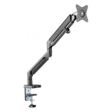 Suport de birou Techly ICA-LCD 3712, brat cu gaz, dubla articulatie, 17 - 32 inch, aluminiu (Negru)