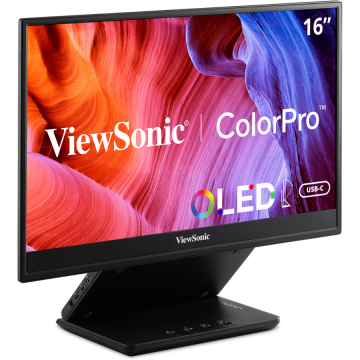 VIEWSONIC Monitor OLED ViewSonic 16, Full HD, HDMI, USB Type-C, USB, Negru
