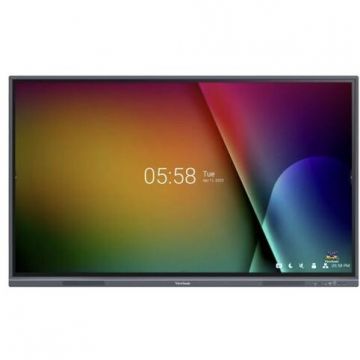 VIEWSONIC Tabla interactiva ViewSonic 65 IFP6533-G, Ultra HD (3840 x 2160), Procesor Quad-core ARM Cortex A55, 8GB DDR4, 128GB Intern, 40 puncte, HDMI, VGA, RS232, OPS, WiFi, Difuzoare, Android 11, Negru