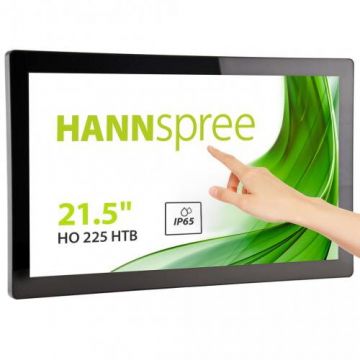 HANNSPREE Monitor Portabil TFT LED Hannspree 21.5 HO225HTB, Full HD (1920 x 1080), VGA, HDMI, Touchscreen, Boxe, Negru