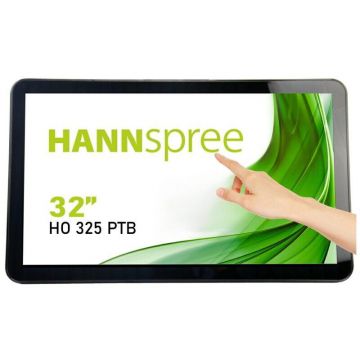 HANNSPREE Monitor Portabil VA LED Hannspree 31.5 HO325PTB, Full HD (1920 x 1080), HDMI, DisplayPort, Touchscreen, Boxe, Negru