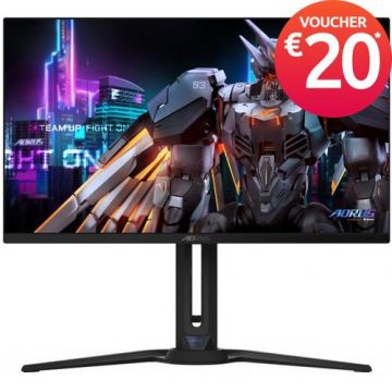 Monitor Gaming OLED Gigabyte AORUS 27inch FO27Q2, QHD (2560 x 1440), HDMI, DisplayPort, Boxe, Pivot, 240 Hz, 0.03 ms (Negru)