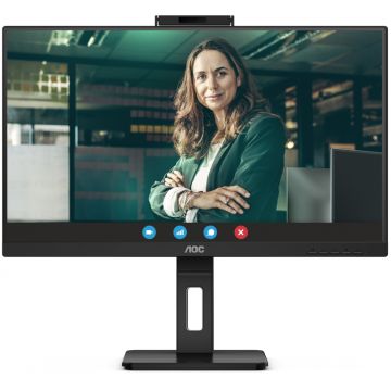 Monitor LED AOC 24P3CW 23.8 inch FHD IPS 5 ms 75 Hz Webcam USB-C