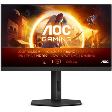 Monitor LED AOC Gaming 24G4X  23.8 inch FHD IPS 0.5 ms 180 Hz HDR G-Sync Compatible
