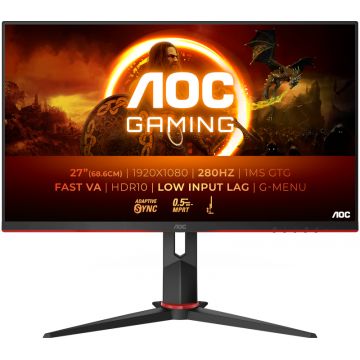 Monitor LED AOC Gaming AGON 27G2ZN3 27 inch FHD VA 0.5 ms 280 Hz HDR