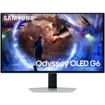 Monitor LED Samsung Gaming Odyssey G6 LS27DG602SUXEN 27 inch QHD QD-OLED 0.03 ms 360 Hz HDR FreeSync Premium Pro