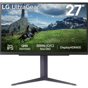 Monitor LED UltraGear 27GS85QX-B 27 inch QHD IPS 1ms 180Hz Black