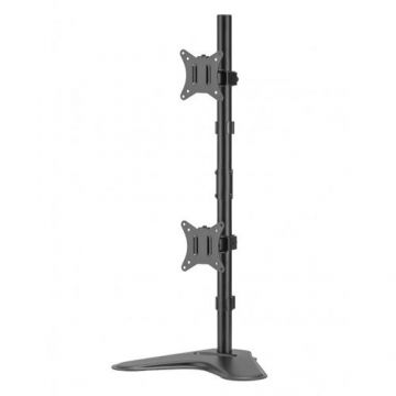 Suport de birou pentru 2 monitoare Nexio NX-LDT66-T02V, 17-32 inch(43cm-81cm), reglabil, capacitate sustinere 9KG/monitor (Negru)