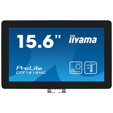 IIYAMA Afișaj Semne Panou informare digital de perete iiyama OTF1616MC-B1  (15.6) LCD 1100 cd/m² Full HD Negru Ecran tactil