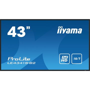 IIYAMA Display Profesional IPS LED Iiyama 42.5 LE4341S-B2, Full HD (1920 x 1080), VGA, HDMI, Boxe, Negru