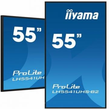 IIYAMA Ecran Profesional IPS LED iiyama ProLite 54.6 LH5541UHS-B2, UHD (3840 x 2160), VGA, HDMI, Boxe, Negru