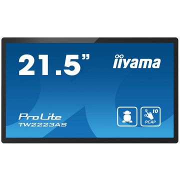 IIYAMA Ecran Profesional VA LED Iiyama 21.5 TW2223AS-B2, Full HD (1920 x 1080), HDMI, Boxe, Touchscreen, Negru