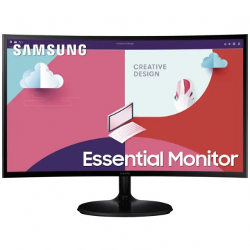 Samsung Monitor VA LED Samsung Essential S36C 27 LS27C364EAUXEN, Full HD (1920 x 1080), VGA, HDMI, AMD FreeSync, Ecran curbat, 75 Hz, 4 ms, Negru