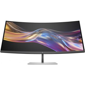 HP Monitor IPS LED HP 37.5 738pu S7Pro IPS WQHD+ (3840x1600), HDMI, DisplayPort, Ecran curbat, Boxe, Argintiu
