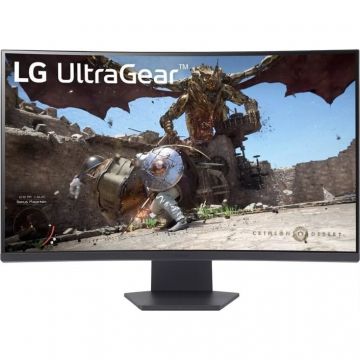 LG Monitor gaming curbat LED VA LG UltraGear 32GS60QC-B, 31.5, Full HD, 180Hz, AMD FreeSync, Negru, Clasa F