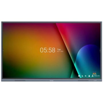 VIEWSONIC Tabla interactiva ViewSonic 75 IFP7533-G, Ultra HD 3840 x 2160, Procesor Quad-Core ARM Cortex A55, 8GB DDR4, 64GB Intern, 40 puncte, HDMI, VGA, RS232, Wi-Fi, Android 11 Negru
