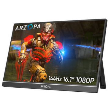 Arzopa Monitor gaming portabil ARZOPA Z1F, 16.1, Full HD, 1920x1080, 144Hz, IPS, Negru