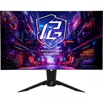 ASROCK Monitor Gaming WOLED ASRock 31.5 PGO32UFS, UHD (3840 x 2160), HDMI, DisplayPort, Boxe, 480 Hz, 0.03 ms, Negru