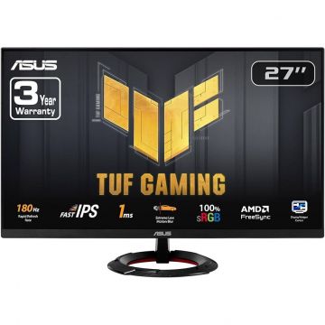 Asus Monitor Gaming Fast IPS LED ASUS 27 TUF Gaming VG279Q3R, FulL HD (1920 x 1080), HDMI, DisplayPort, Boxe, 180 Hz, 1 ms, Negru