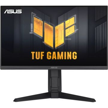 Asus Monitor Gaming LED IPS Asus TUF 23.8, Full HD, 1920x1080, 180Hz, 1ms, AMD FreeSync Premium, NVIDIA G-Sync, 99% sRGB, HDMI Display Port, Pivot, VESA, Negru
