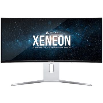 CORSAIR Monitor gaming Corsair XENEON 34WQHD240-C, 34 Quantum Dot OLED Technology, WQHD (3440x1440), 240Hz, 0.03ms, Silver