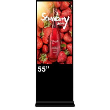 EVOBOARD Totem de interior EVOBOARD display 55  4K, inaltime 190cm, dimensiune 1903x734x70mm, Android 11