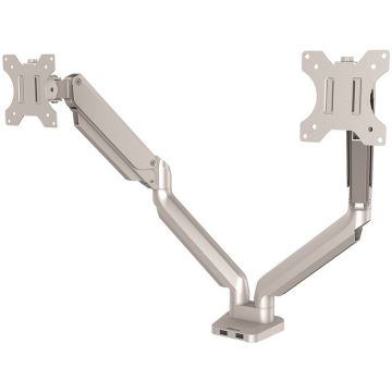 Fellowes Suport monitor birou Fellowes Platinum Series Dual 8056501, 13-32, 8Kg, Argintiu