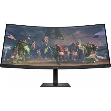 HP Monitor Gaming Curbat HP OMEN, 34,165 Hz, WQHD, HDMI, Audio, DisplayPort, AMD FreeSync™, 3000:1, 1ms
