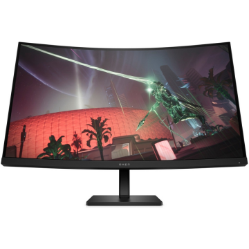HP Monitor Gaming VA LED HP OMEN 31.5 32c, QHD (2560 x 1440), HDMI, DisplayPort, Ecran curbat, 165 Hz, 1 ms, Negru