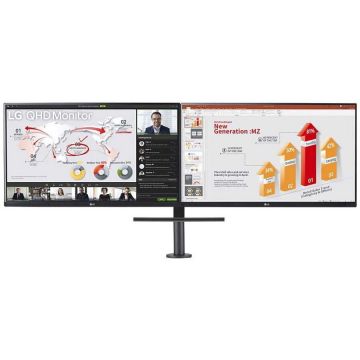 LG Monitor 27 inch LED LG Electronics Ergo Dual 27QP88DP-BS 2560 x 1440 pixeli, 60 Hz, 5 ms, Negru