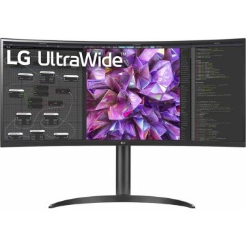LG Monitor LG, UltraWide, curbat, 34 inch, IPS, QHD (3440 x 1440), HDMI, DisplayPort, Negru