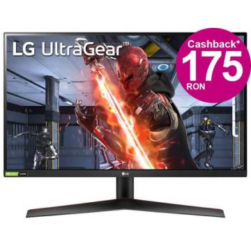Monitor Gaming IPS LED LG 27inch 27GN800P-B, QHD (2560 X 1440), HDMI, DisplayPort, NVIDIA G-Sync, 144 Hz, 1 ms (Negru/Rosu)