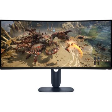 Monitor LED Alienware Gaming AW3425DWM Curbat 34 inch UWQHD VA 1 ms 180 Hz HDR FreeSync Premium