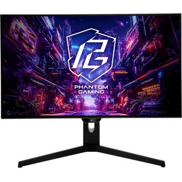 Monitor LED ASRock Gaming PGO27QFS 27 inch QHD OLED 0.03 ms 240 Hz USB-C HDR FreeSync Premium Pro