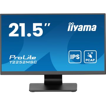 Monitor LED IIyama ProLite T2252MSC-B2AG Touchscreen 21.5 inch FHD IPS 5 ms 60 Hz
