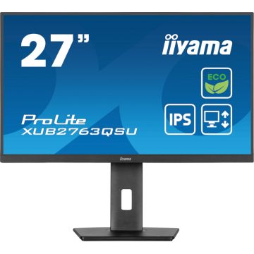 Monitor LED IIyama ProLite XUB2763QSU-B1 27 inch QHD IPS 2 ms 100 Hz