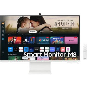 Monitor LED Smart M8 M80D LS32DM801UUXDU 32 inch UHD 4K VA 4ms 60Hz White