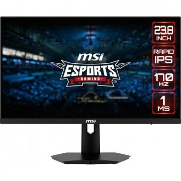 MSI Monitor Gaming MSI G244F E2, 23.8, Full HD, 1ms, 180Hz, IPS, fara rama, Negru
