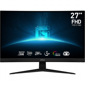 MSI Monitor Gaming Rapid VA LED MSI 27 G27C4 E3, Full HD (1920 x 1080), HDMI, DisplayPort, Ecran curbat, 180 Hz, 1 ms, Negru