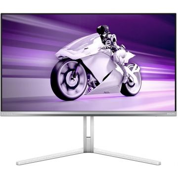 Philips Monitor Gaming Philips EVNIA, 27, QD-OLED, QHD, 360Hz, 0.03ms, HDR400, TrueBlack, FlickerFree, Boxe 5W x 2, HA, Pivot, HDMI, DisplayPort, USB, hub, Ambiglow, 27M2N8500/00, Alb
