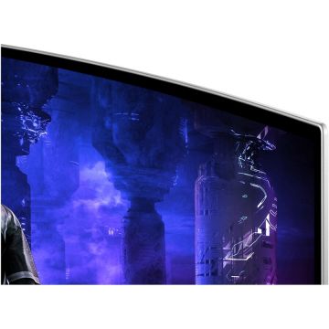 Samsung Monitor Curbat Gaming Samsung Odyssey OLED G9 G95SD LS49DG950SUXDU, 1800R, 49, Dual QHD, 0.03ms, 240Hz, FreeSync Premium Pro, G-Sync Compatible, HDR10+, Argintiu
