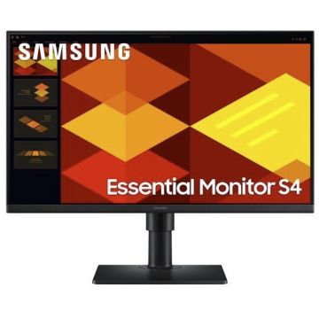 Samsung Monitor IPS LED Samsung 24 S24D406GAU, Full HD 1920 x 1080, HDMI, DisplayPort, Pivot, 100 Hz, 5 ms Negru