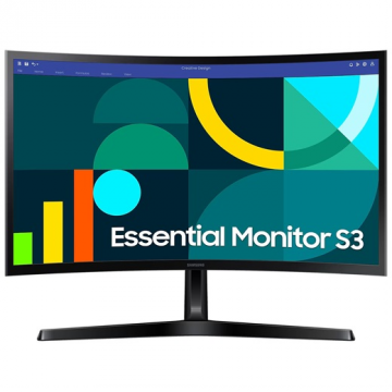 Samsung Monitor VA LED Samsung 24 LS24D366GAUXEN, Full HD (1920 x 1080), VGA, HDMI, Ecran curbat, 100 Hz, 4 ms, Negru