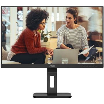 AOC Monitor AOC U27E3UF, 27, IPS, 4K UHD, 60Hz, 4ms, FlickerFree, Boxe 2W x 2, HA, Pivot, HDMI, DisplayPort, USB, hub, Negru
