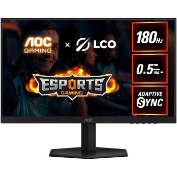 AOC Monitor Gaming AOC, 23.8, Full HD, 180 HZ, 0.5ms, Adaptive Sync, Fast IPS, HDR10, Negru