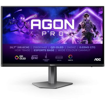 AOC Monitor Gaming, AOC AGON PRO, 27, Fast IPS, Full HD, 1920 x 1080, 0.5ms, 520Hz, HDMI, DisplayPort, Boxe, Pivot AOC Monitor Gaming, AOC AGON PRO, 27, Fast IPS, Full HD, 1920 x 1080, 0.5ms, 520Hz, HDMI, DisplayPort, Boxe, Pivot