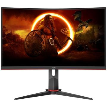 AOC Monitor Gaming Curbat LED VA AOC C27G2Z3/BK 27, Full HD (1920x1080), 280Hz, 0.5ms MPRT (1ms GTG), Adaptive Sync, HDR10, 1500R, FlickerFree, HDMI, Display Port, negru